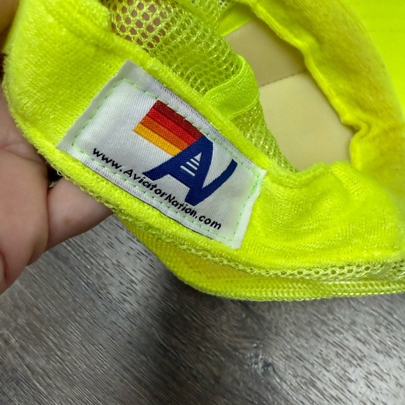 Aviator Nation Neon Yellow Rainbow Hat - Picture 5 of 5